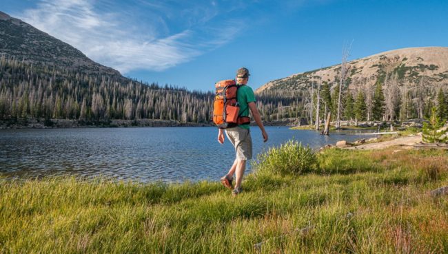 Granite Gear Crown2 38-LIter Backpack at Long Lake in the Uinta Mountains