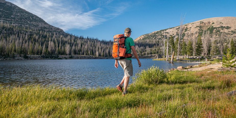 Granite Gear Crown2 38-LIter Backpack at Long Lake in the Uinta Mountains