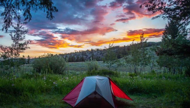 Sunrise in the MSR Freelite 2-Person Ultralight Backpacking Tent