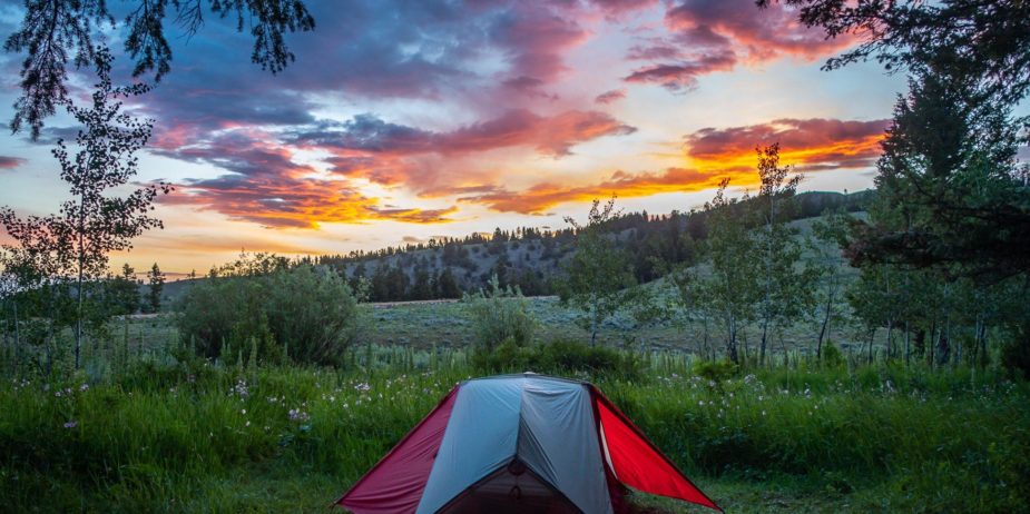 Sunrise in the MSR Freelite 2-Person Ultralight Backpacking Tent