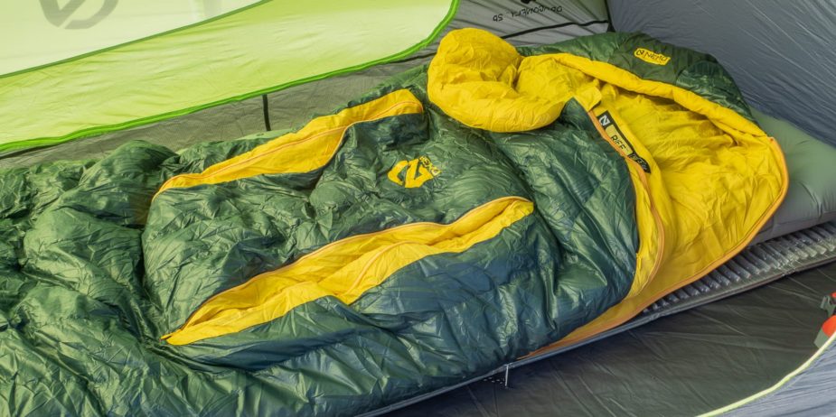 Nemo Riff 30 Sleeping Bag inside a tent