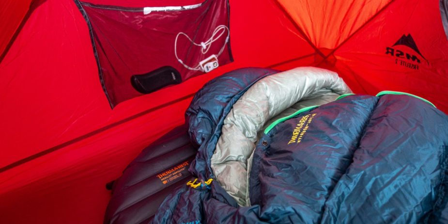 Thermarest Neoair Uberlite sleeping pad inside the MSR Freelite tent